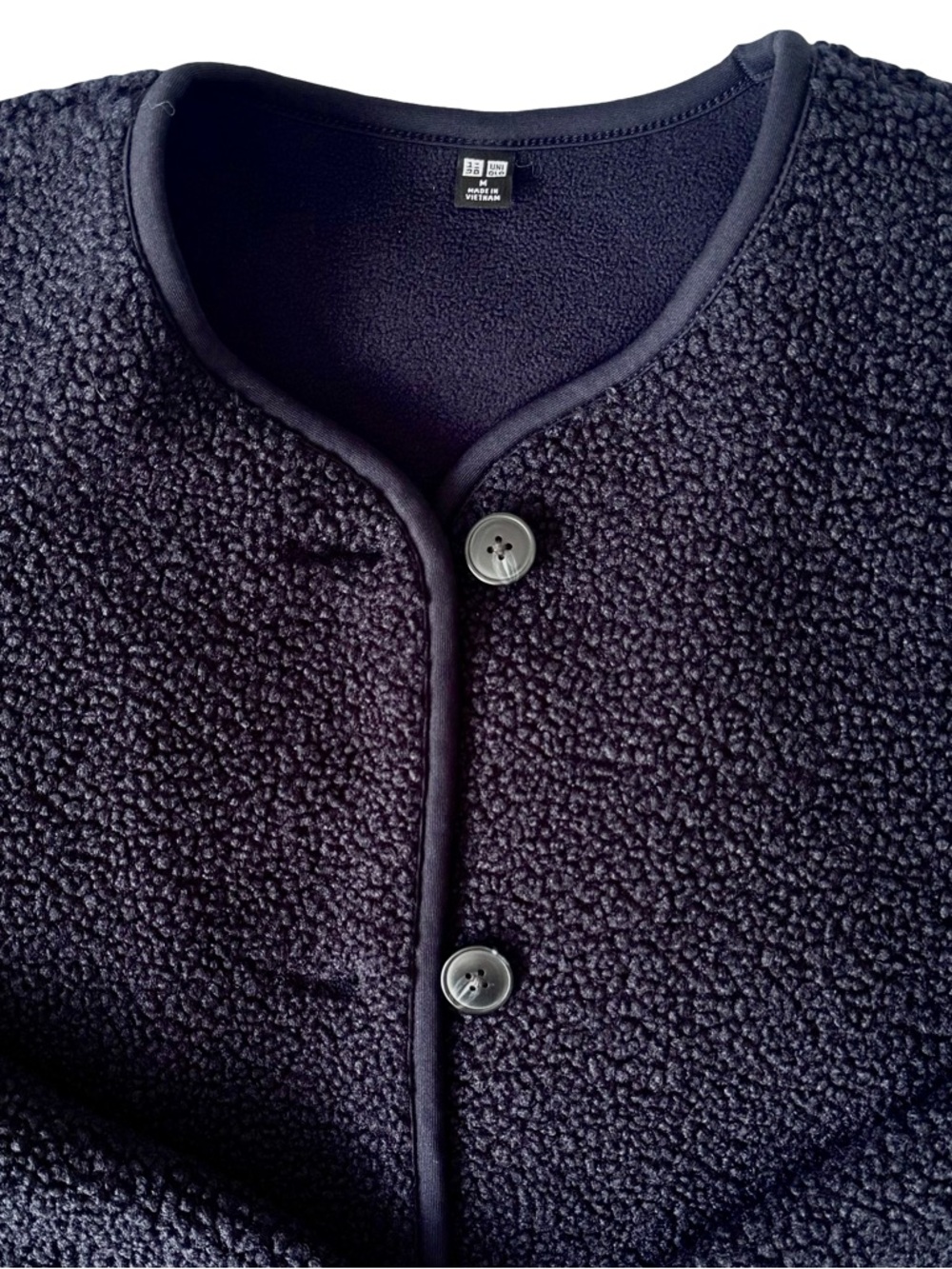 Uniqlo Pile Lined Fleece Relaxed Cardigan - Picture 2 of 6